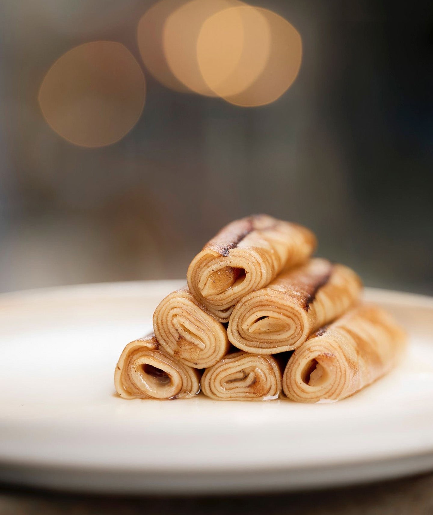 6 crêpes au Calvados et Cannelle de Ceylan