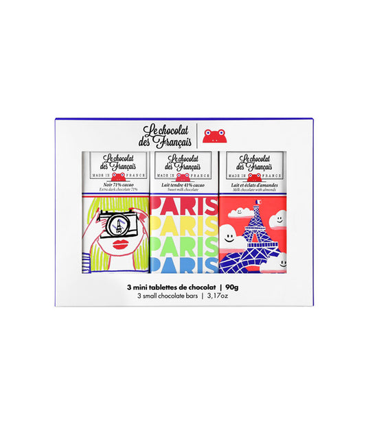 Coffret de 3 mini tablettes de chocolat