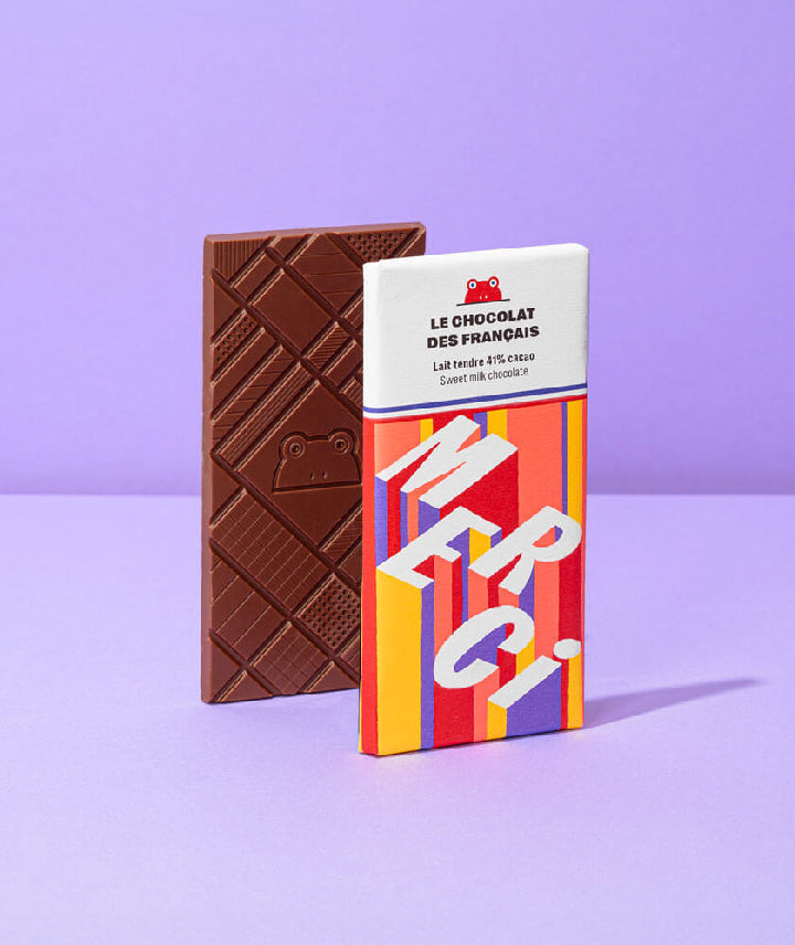Tablette chocolat au lait tendre 41% "Merci"
