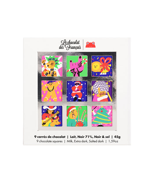 Coffret Noël 9 carrés de chocolat