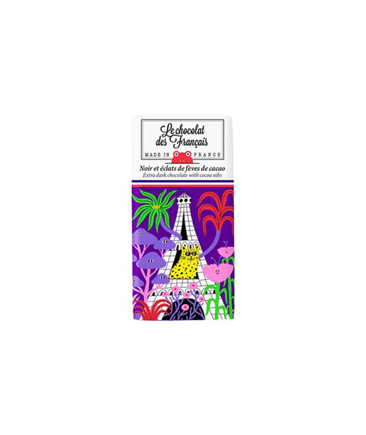Tablettine Tour Sauvage noir et éclats de fèves de cacao