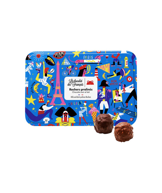Coffret 15 rochers pralinés lait et noir