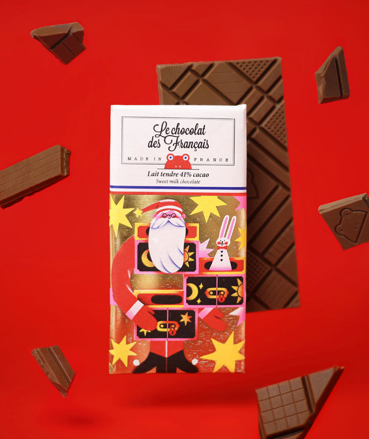 Tablette chocolat au lait de Noel 2024