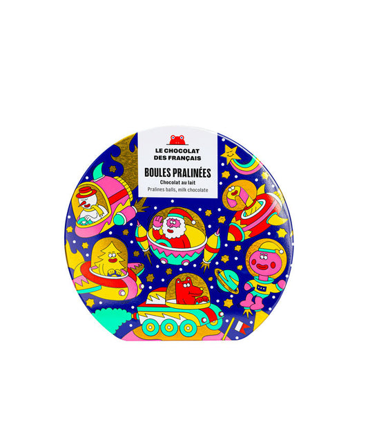 Coffret métal, boules pralinés