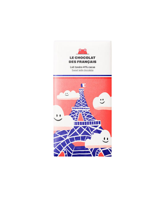 Tablette chocolat au lait tendre 41% "Tour Eiffel nuages"