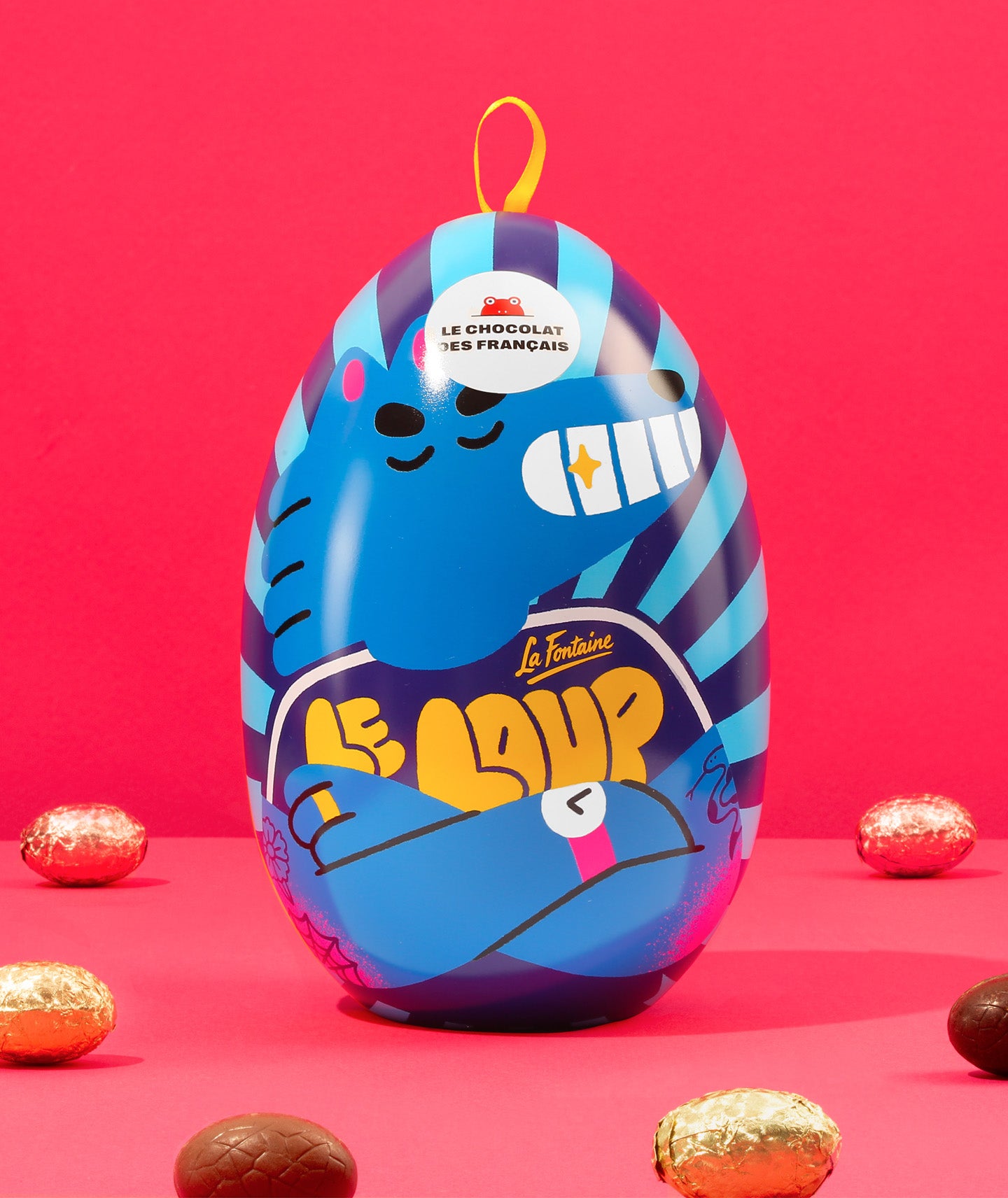 Oeufs praliné caramel lait gianduja feuilleté chocolat noir- Loup et Agneau