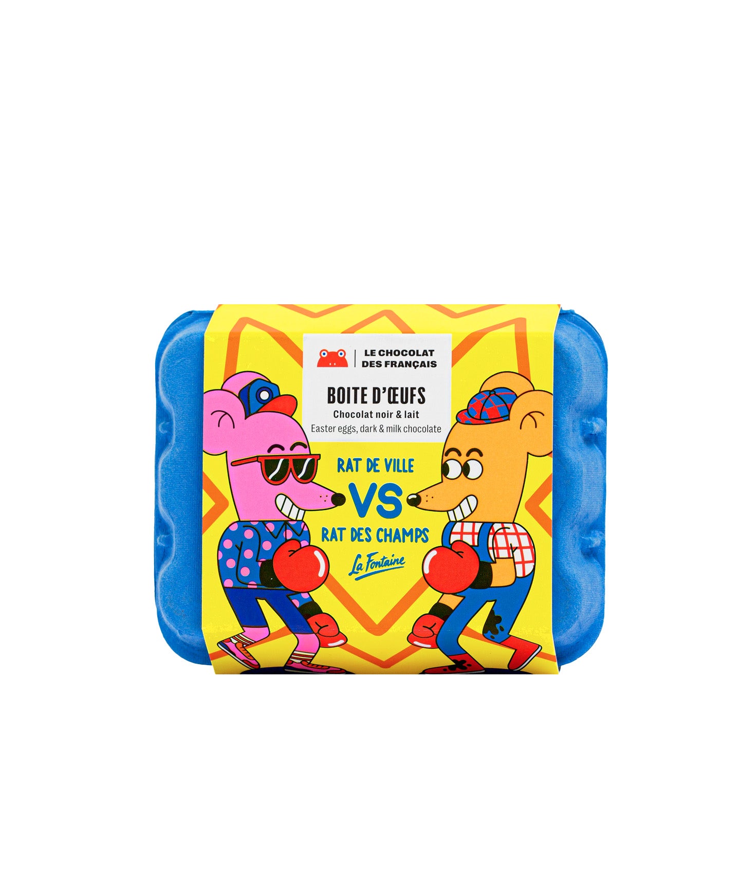 Boite de 12 petits oeufs noir et lait - 96g