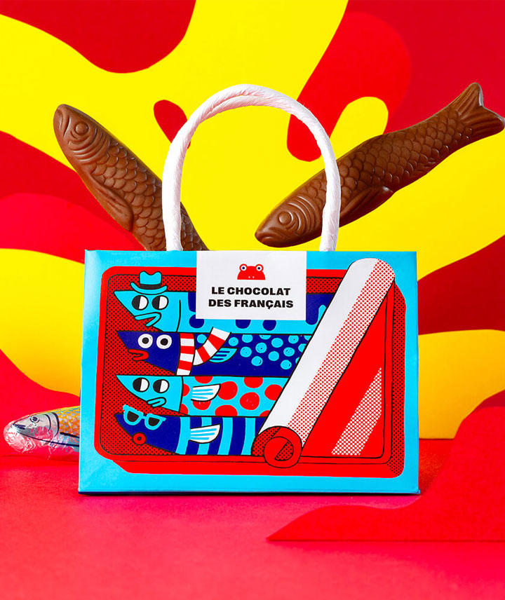 Mini sac sardines chocolat au lait