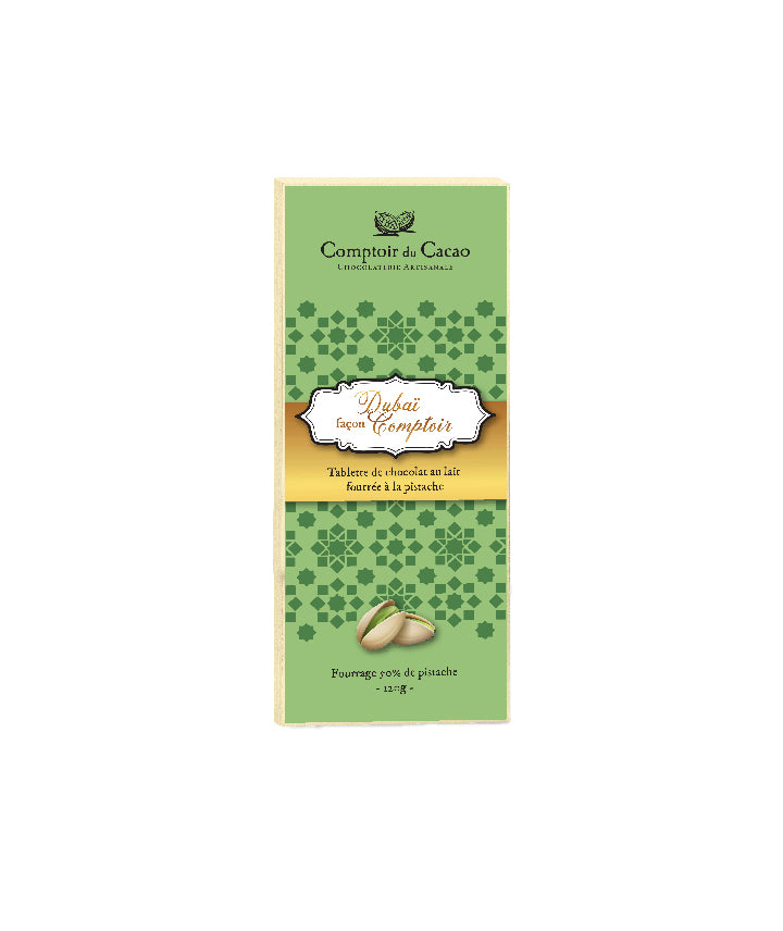 Tablette chocolat Dubaï pralinée pistache