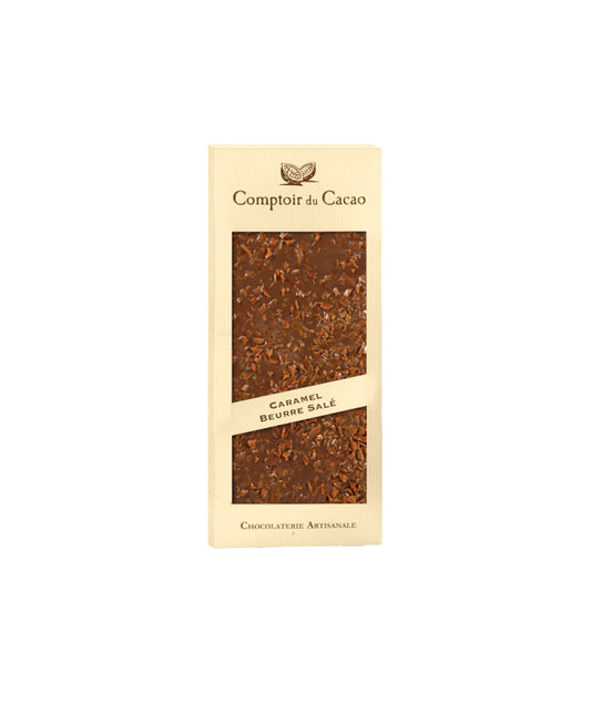 Tablette de chocolat au lait caramel beurre salé