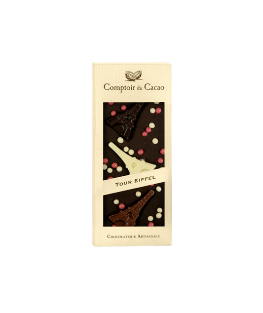 Tablette de chocolat noir - Tour Eiffel