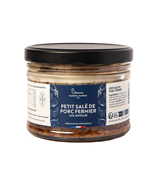 Petit salé de porc fermier aux lentilles