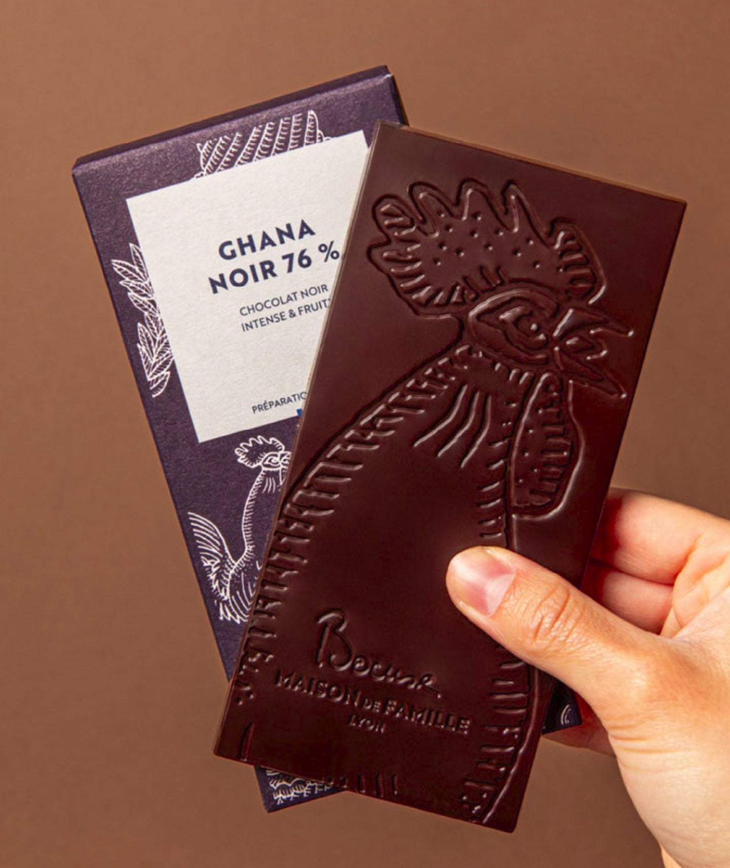 Tablette chocolat noir Ghana 76%