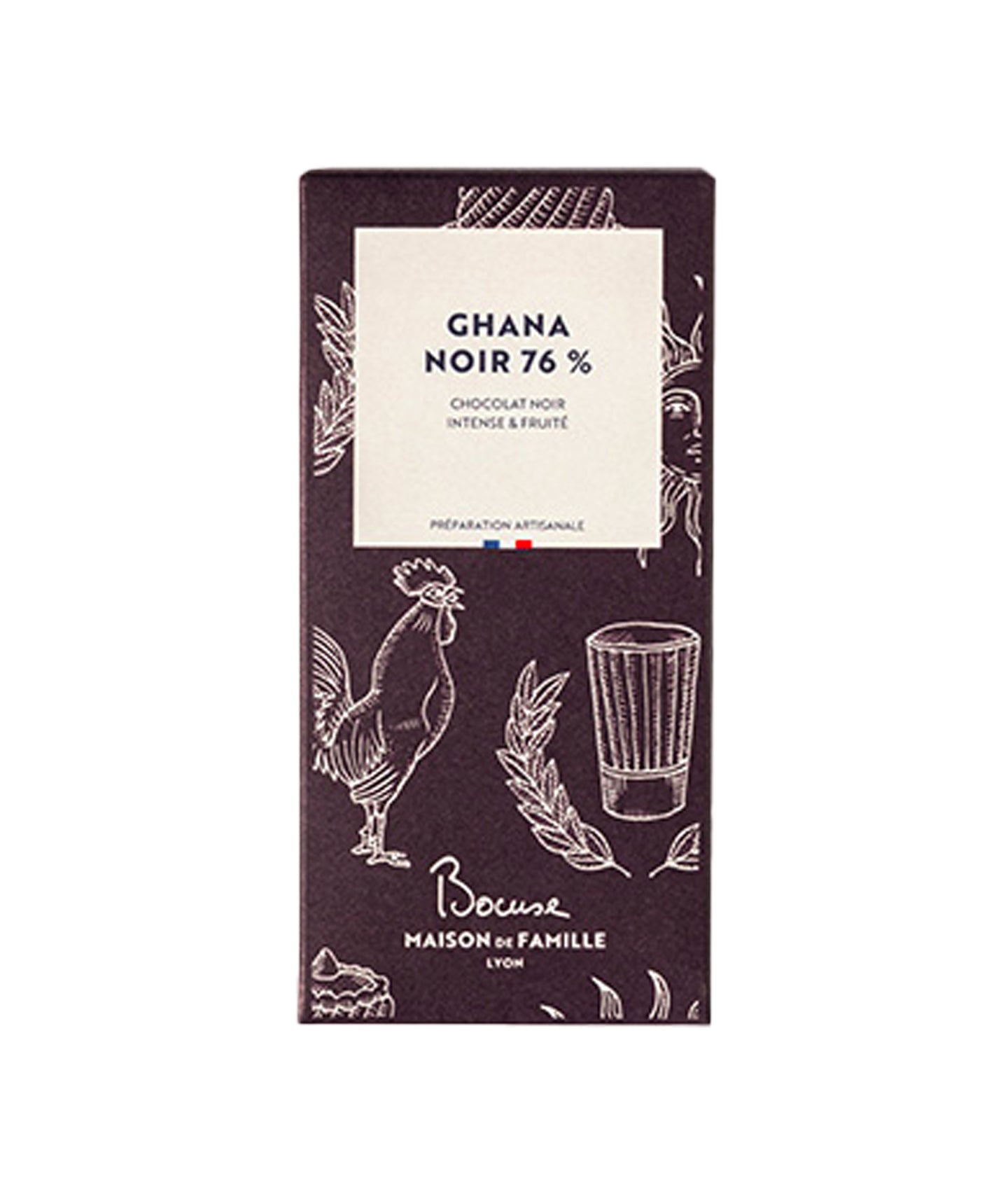 Tablette chocolat noir Ghana 76%