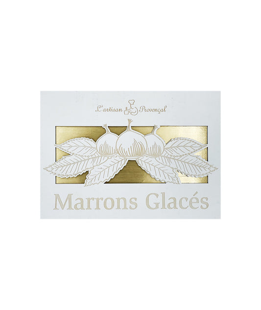 Coffret de marrons glacés enveloppés
