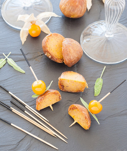 Mini figues farcies au foie gras