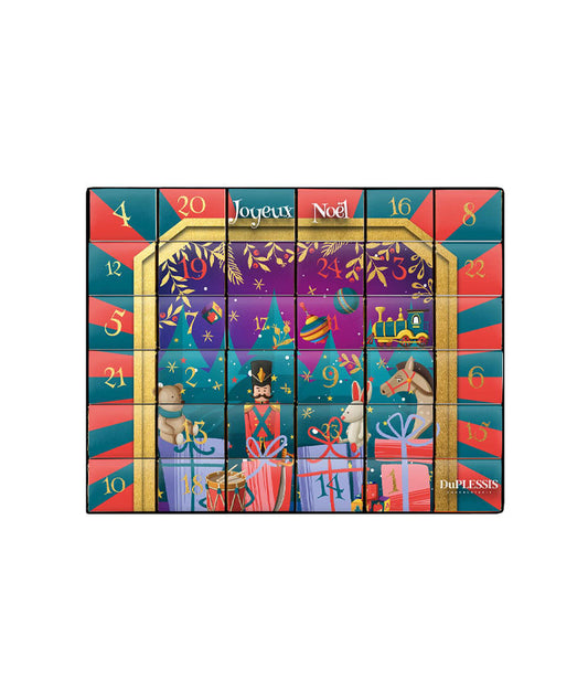 Coffret de 36 napolitains noirs - Vitrine de Noël "Joyeux Noël"