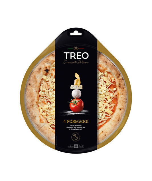 Pizza La 4 fromages vue face aux Galeries Lafayette Le Gourmet