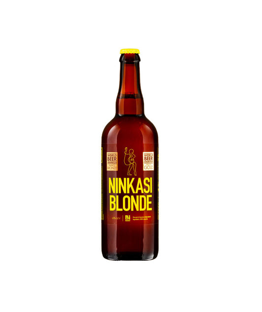 Ninkasi Blonde 75cl  - Bière blonde vue face aux Galeries Lafayette Le Gourmet
