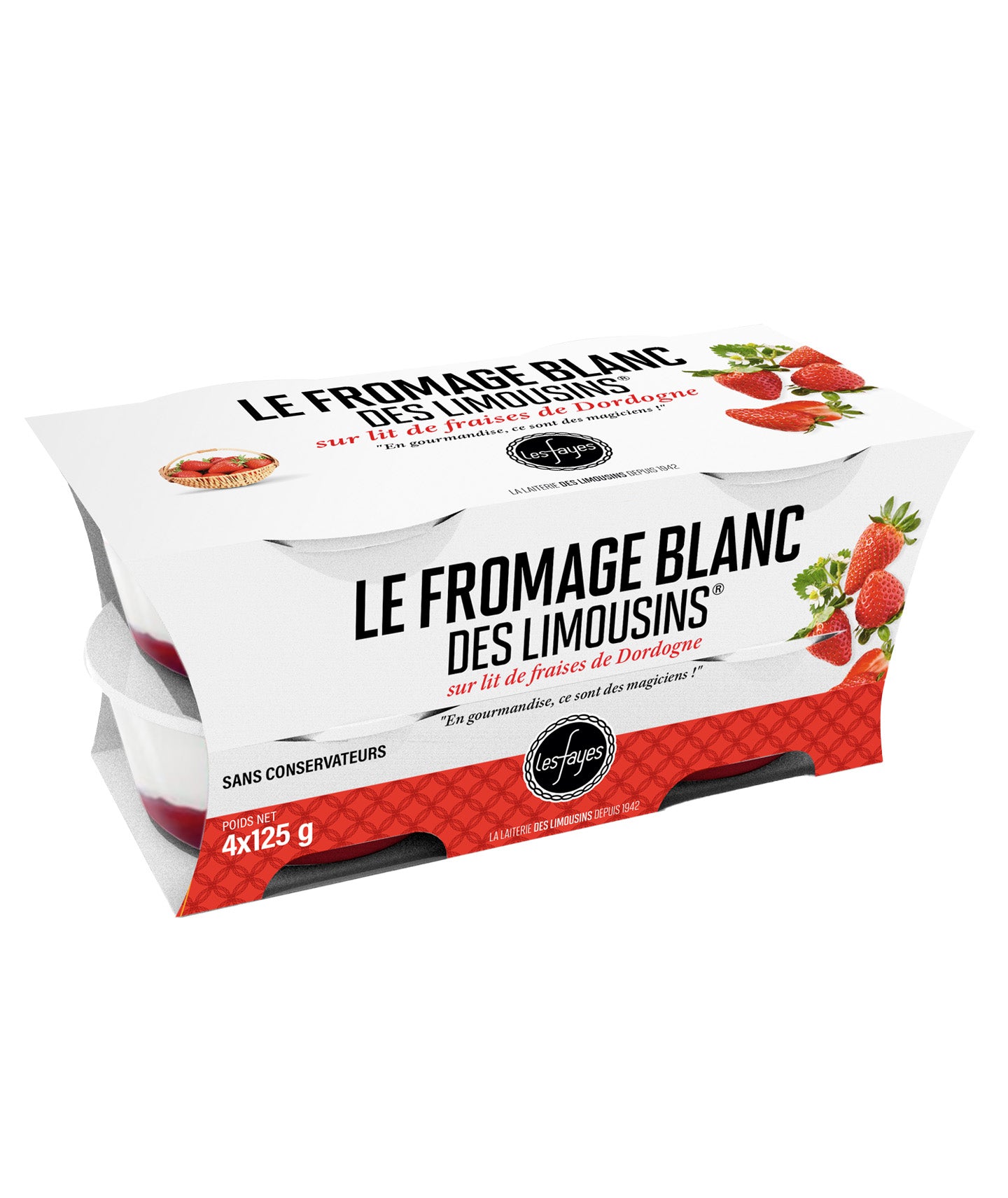 Fromage blanc 40% à la confiture de fraise