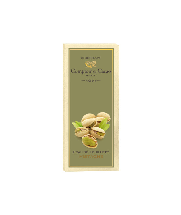 Tablette praliné feuilleté pistache