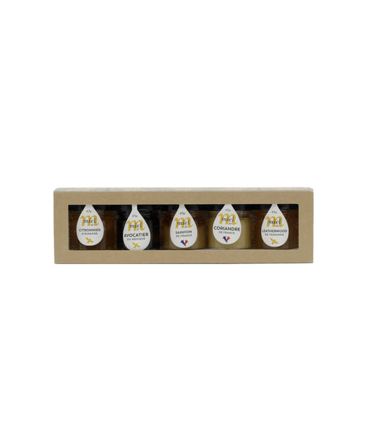 Coffret 5 miels du monde