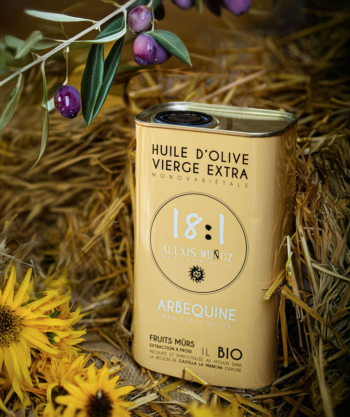 Huile d'olive 18:1 - Arbequine 1L