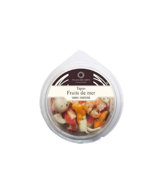 Tapas de fruits de mer sans surimi vue face aux Galeries Lafayette Le Gourmet