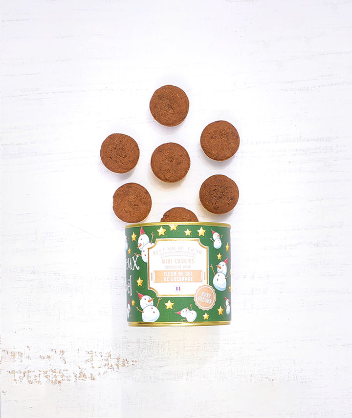 Mini Cookies Noël chocolat noir Fleur de Sel