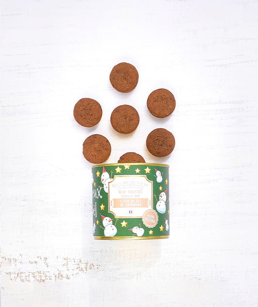 Mini Cookies Noël chocolat noir Fleur de Sel