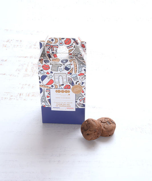 Mini cookies chocolat noir fleur de sel