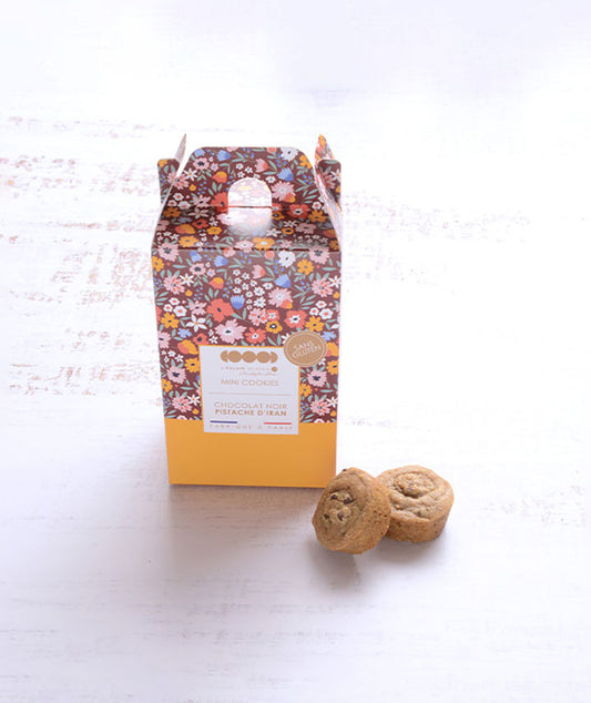 Mini cookies chocolat noir pistache d'Iran