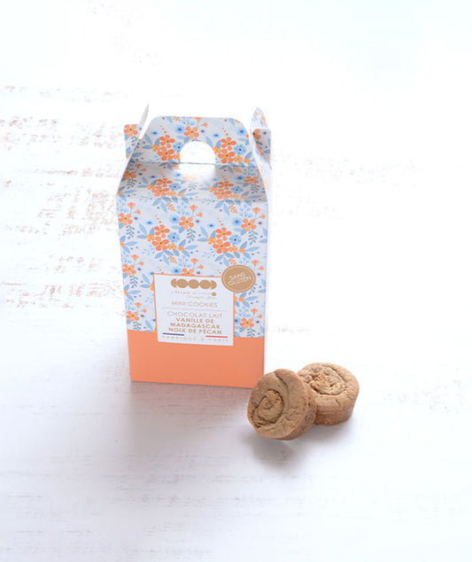 Mini cookies chocolat lait vanille noix de pécan