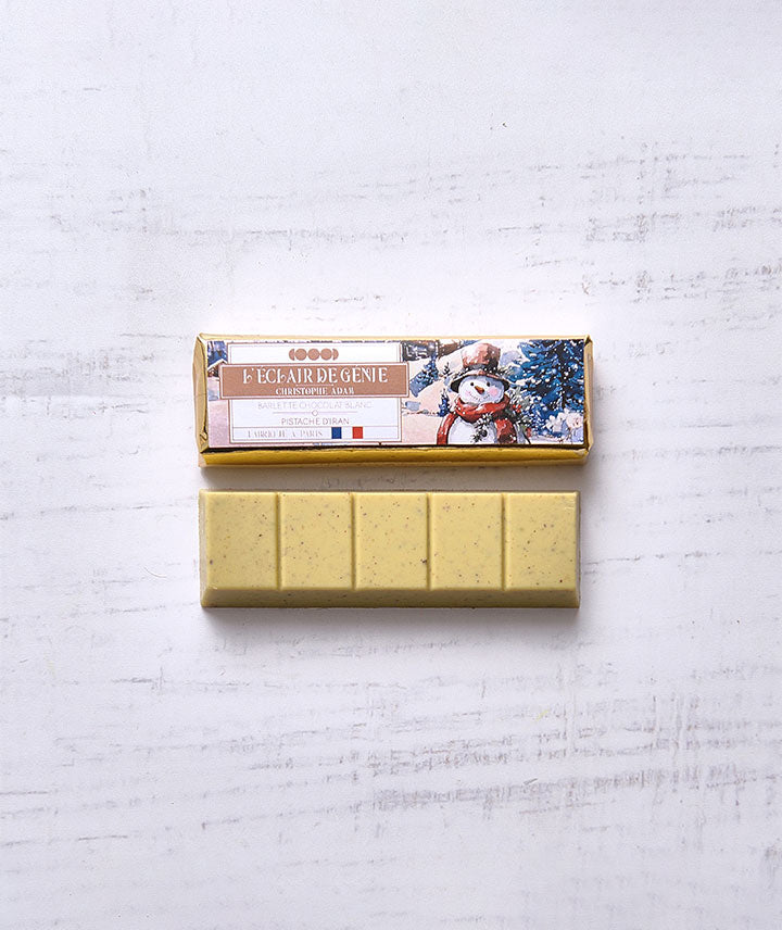 Barlette de chocolat blanc Praliné Pistache d'Iran