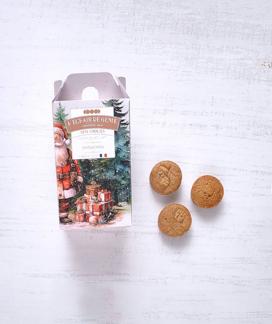 Boîte de 8 mini cookies chocolat lait Chouchous