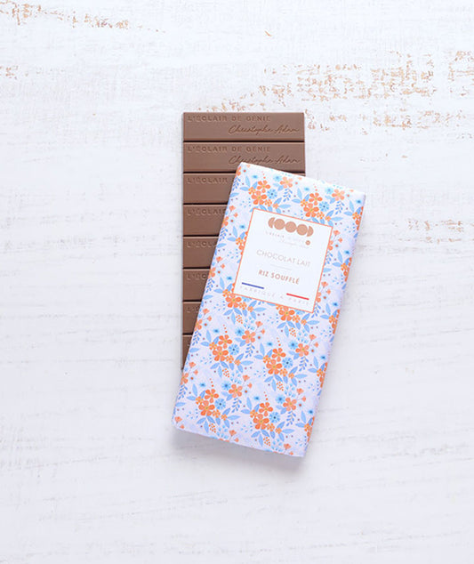 Tablette chocolat lait riz soufllé