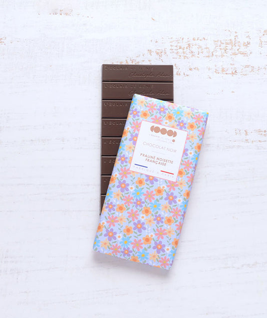 Tablette chocolat noir praliné noisette