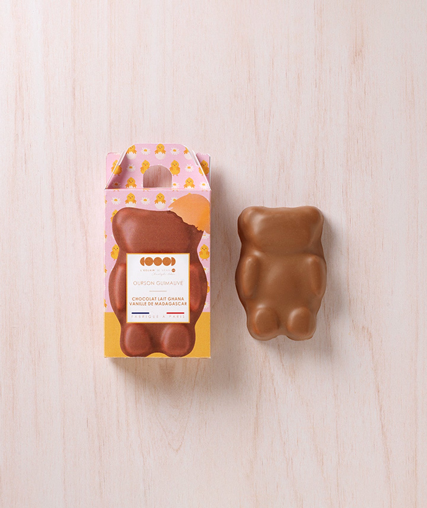 Ourson guimauve vanille chocolat lait Suisse Pâques
