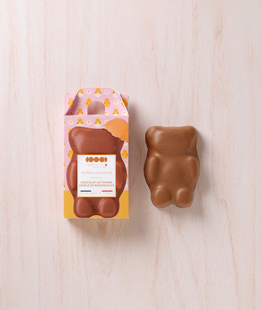 Ourson guimauve vanille chocolat lait Suisse Pâques