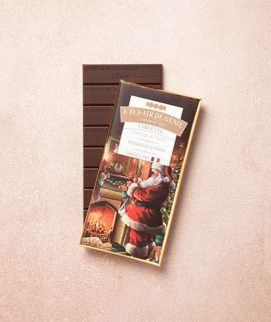 Tablette chocolat noir et pistache d'Iran
