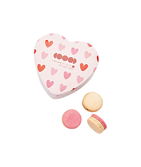 Boîte cœur 5 macarons