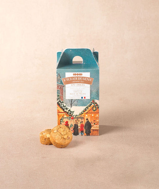 8 mini cookies chocolat lait et vanille noix de pécan