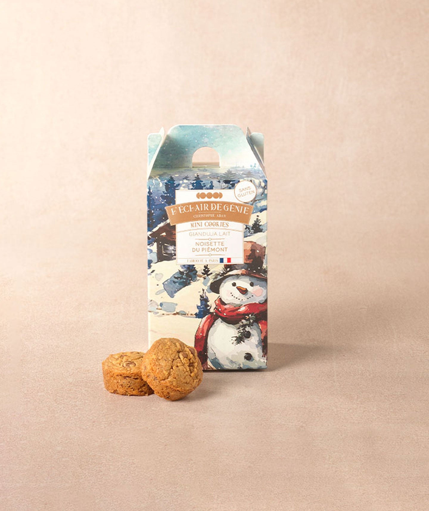 8 mini cookies Gianduja lait Noisette d'Italie