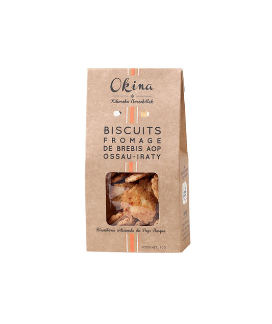 Biscuit au fromage de brebis AOP Ossau-Iraty vue face aux Galeries Lafayette Le Gourmet