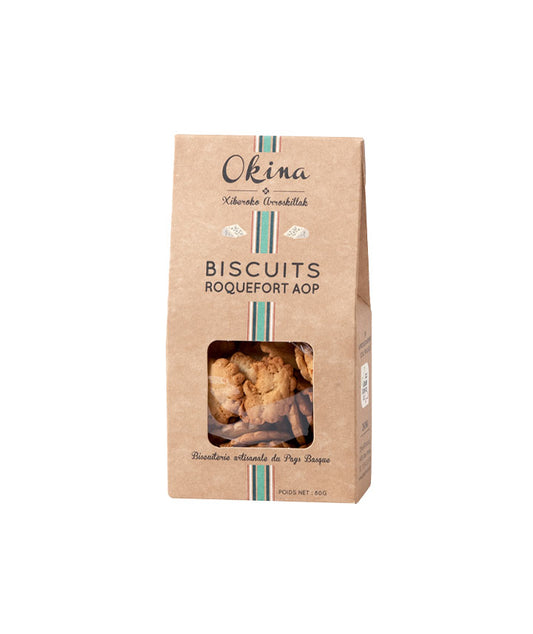 Biscuit au roquefort AOP vue face aux Galeries Lafayette Le Gourmet