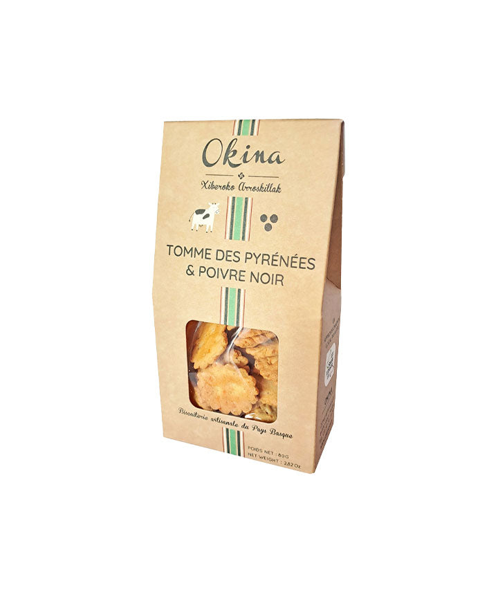 Biscuit au fromage de vache tomme des pyrénées et poivre noir vue face aux Galeries Lafayette Le Gourmet