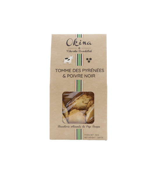 Biscuit au fromage de vache tomme des pyrénées et poivre noir
