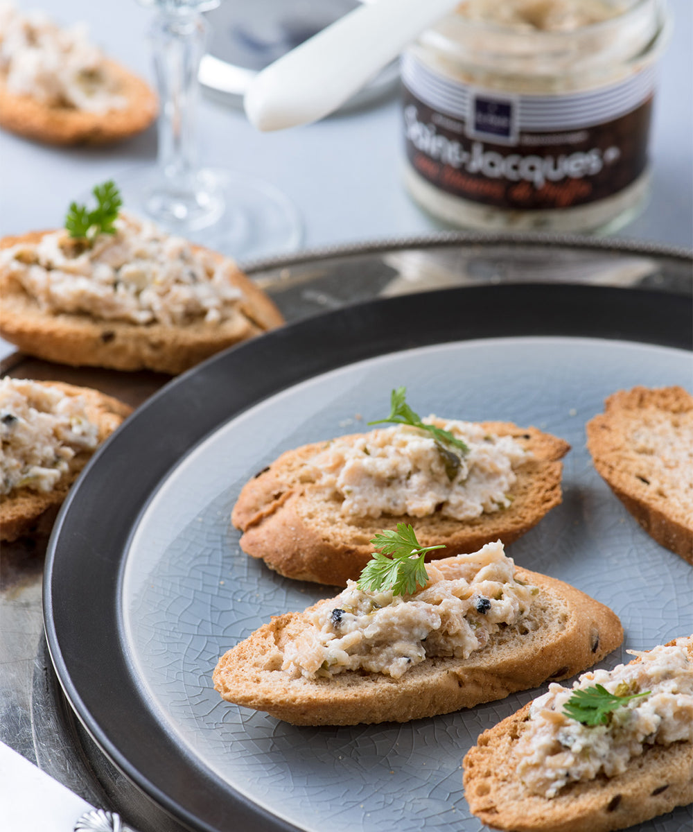 Tartinable de noix de st-jacques aux brisures de truffes