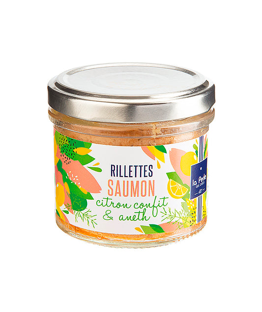 Rillettes de saumon aux citrons confits et aneth