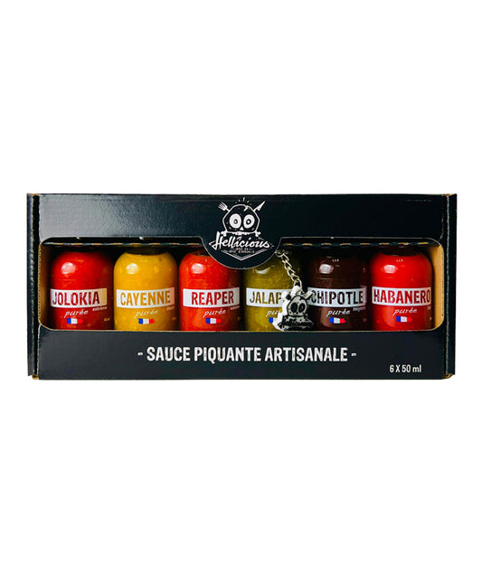 Coffret d'Hellicious - Sauces piquantes artisanales